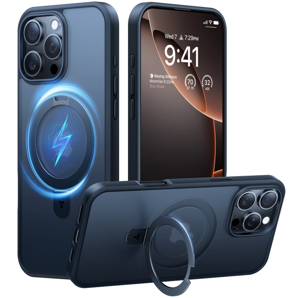 TORRAS iPhone 16 Pro Guardian Ostand Series Skal m. Ställ - MagSafe Kompatibel - Svart