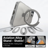 TORRAS iPhone 16 Pro Guardian Ostand Series Skal m. Ställ - MagSafe Kompatibel - Grå