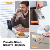 TORRAS iPhone 16 Pro Guardian Ostand Series Skal m. Ställ - MagSafe Kompatibel - Grå