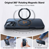 TORRAS iPhone 16 Pro Plast Skal m. Kickstand Ring - MagSafe Kompatibel - Svart