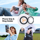 TORRAS iPhone 16 Pro Max Plast Skal m. Kickstand Ring - MagSafe Kompatibel - Svart