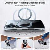 TORRAS iPhone 16 Flexibelt Plast Skal m. Ringstativ - MagSafe Kompatibel - Genomskinlig