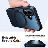 TORRAS iPhone 16 Flexibelt Plast Skal m. Ringstativ - MagSafe Kompatibel - Svart