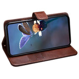 EIDERWOOD iPhone 16 Pro Max Konstläder Fodral m. Plånbok & Stativ Funktion - Blå