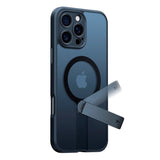 TORRAS iPhone 16 Pro Max Flexibelt Plast Skal m. Roterande Kickstand - MagSafe Kompatibel - Svart