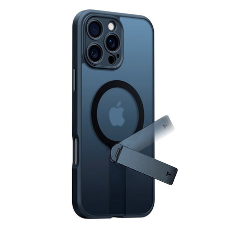 TORRAS iPhone 16 Pro Max Flexibelt Plast Skal m. Roterande Kickstand - MagSafe Kompatibel - Svart