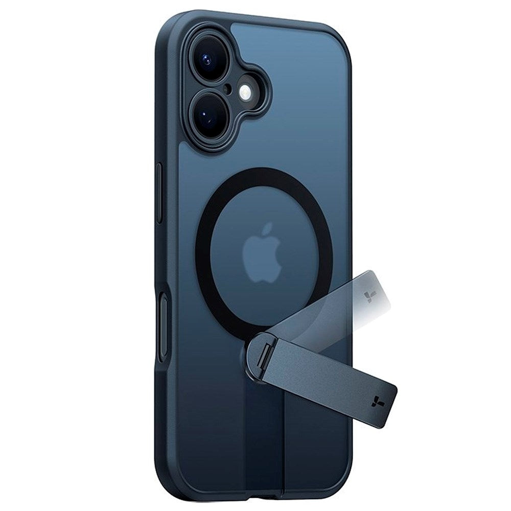 TORRAS iPhone 16 Flexibelt Plast Skal m. Roterande Kickstand - MagSafe Kompatibel - Svart