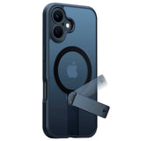 TORRAS iPhone 16 Flexibelt Plast Skal m. Roterande Kickstand - MagSafe Kompatibel - Svart