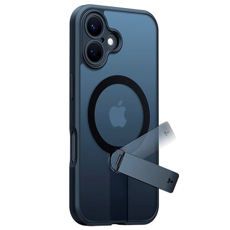 TORRAS iPhone 16 Flexibelt Plast Skal m. Roterande Kickstand - MagSafe Kompatibel - Svart