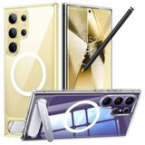 TORRAS Samsung Galaxy S24 Ultra Hybrid Skal m. Kickstand - MagSafe Kompatibel - Genomskinlig