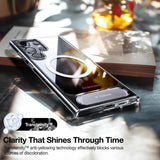 TORRAS Samsung Galaxy S24 Ultra Hybrid Skal m. Kickstand - MagSafe Kompatibel - Genomskinlig