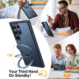 TORRAS Samsung Galaxy S24 Ultra Guardian Ostand Series Skal m. Ställ - MagSafe Kompatibel - Svart