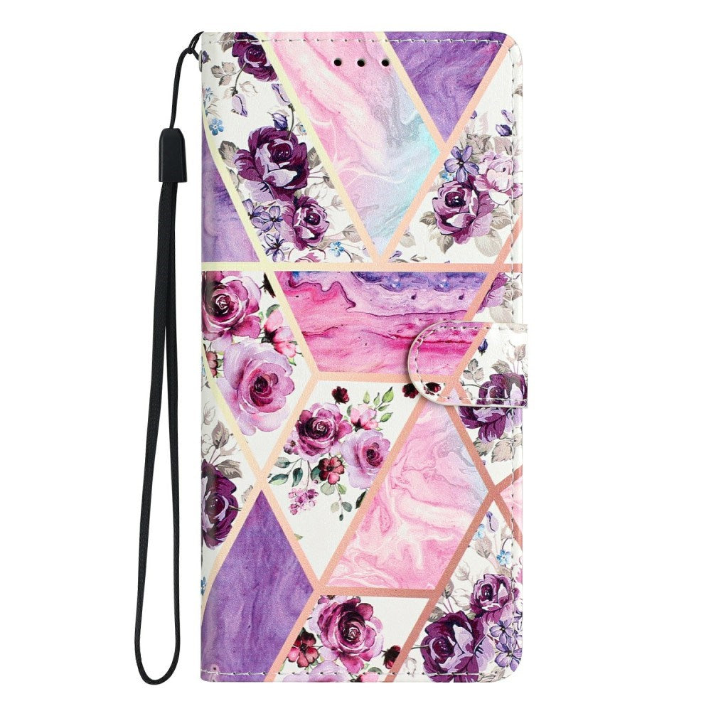 EIDERWOOD Samsung Galaxy S25+ (Plus) Fodral med Korthållare & Rem - Lila Marmor