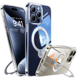 TORRAS iPhone 15 Pro Flexibelt Plast Skal m. Ställfunktion - MagSafe Kompatibel - Genomskinlig