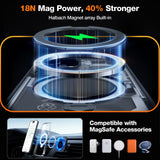 TORRAS iPhone 15 Pro Flexibelt Plast Skal m. Ställfunktion - MagSafe Kompatibel - Genomskinlig