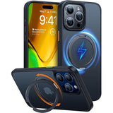 TORRAS iPhone 15 Pro Hybrid Plast Skal m. Ställ - MagSafe Kompatibel - Svart