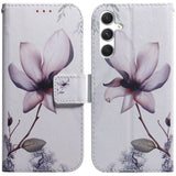 EIDERWOOD Samsung Galaxy S25 Konstläder Flip Fodral med Motiv - Blomma