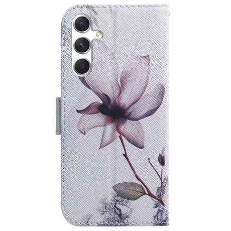 EIDERWOOD Samsung Galaxy S25 Konstläder Flip Fodral med Motiv - Blomma
