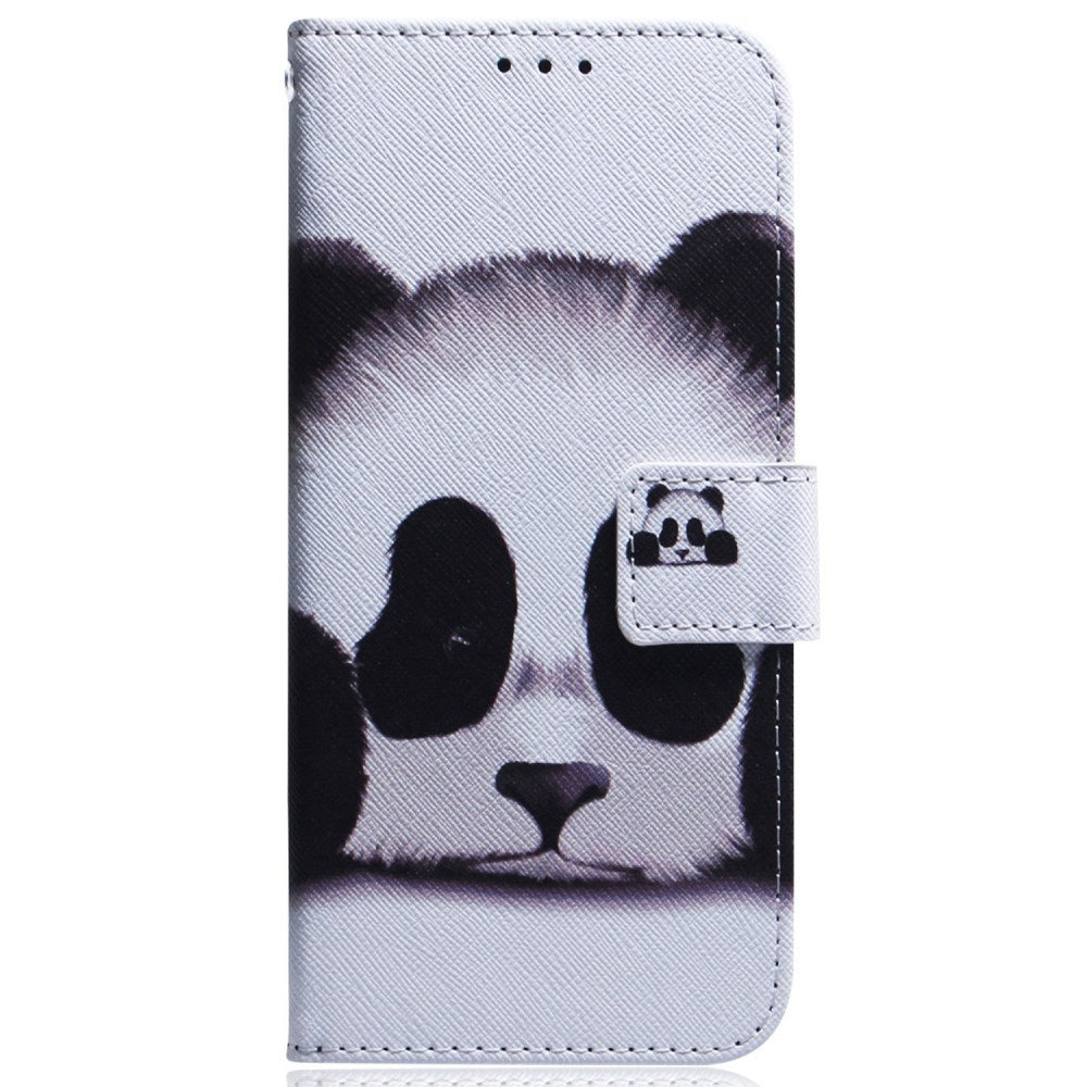EIDERWOOD Samsung Galaxy S25 Konstläder Flip Fodral med Motiv - Panda