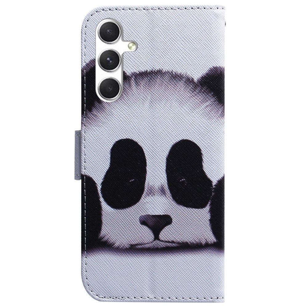 EIDERWOOD Samsung Galaxy S25 Konstläder Flip Fodral med Motiv - Panda