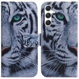 EIDERWOOD Samsung Galaxy S25 Konstläder Flip Fodral med Motiv - Tiger