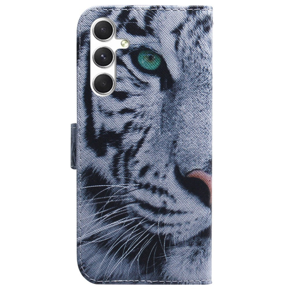 EIDERWOOD Samsung Galaxy S25 Konstläder Flip Fodral med Motiv - Tiger