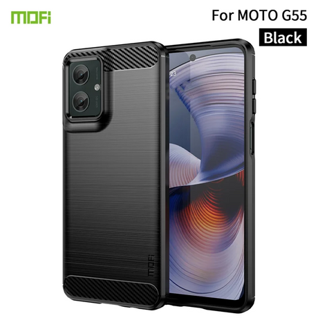 Motorola Moto G55 5G MOFI Carbon Fiber Skal- Svart