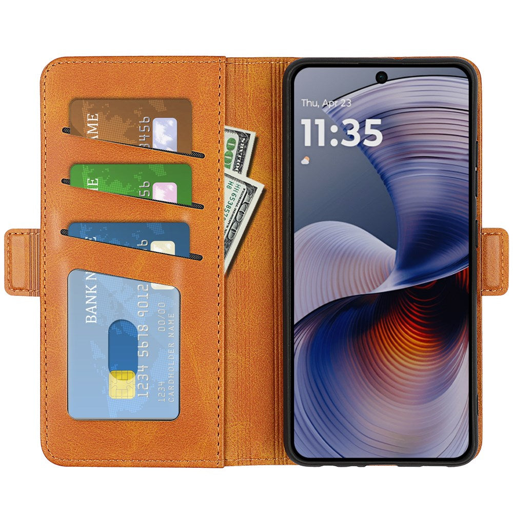 EIDERWOOD Motorola Moto G55 Wallet Flip Skal i läder med Plånbok - Brun