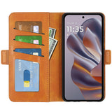 EIDERWOOD Motorola Edge 50 Neo Wallet Flip Skal i läder med Plånbok - Gult