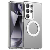 EIDERWOOD Samsung Galaxy S25 Ultra Hybrid Plast Skal - MagSafe Kompatibel - Genomskinlig / Vit