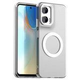 EIDERWOOD Motorola Moto G35 5G Hybrid Plast Skal - MagSafe Kompatibel - Genomskinlig / Vit