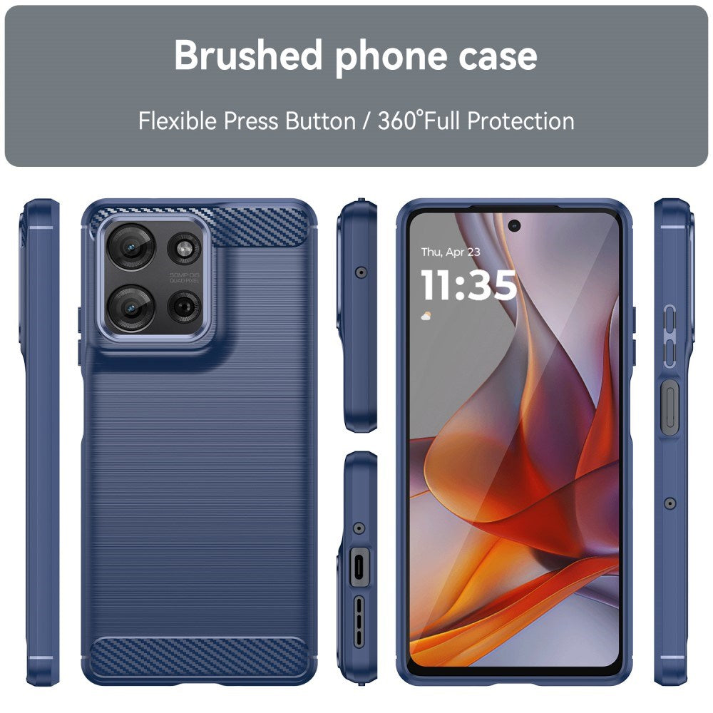 EIDERWOOD Motorola Moto G75 (5G) Brushed Carbon Skal - Blå