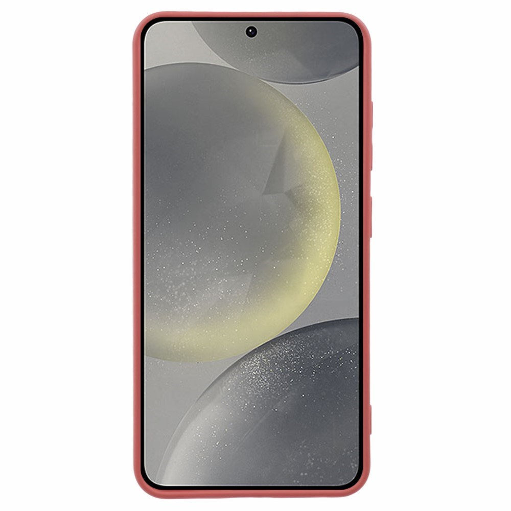 EIDERWOOD - Samsung Galaxy S25 Mjukt Plastfodral - Reptåligt Skydd med Foder av Fiber - Korallröd