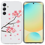 EIDERWOOD Samsung Galaxy S25 FE Flexibel Plast Skal med Motiv - Genomskinlig / Rosa Blommor