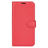 EIDERWOOD Motorola Moto G75 (5G) Konstläder Flip Fodral m. Korthållare & Ställfunktion - Röd