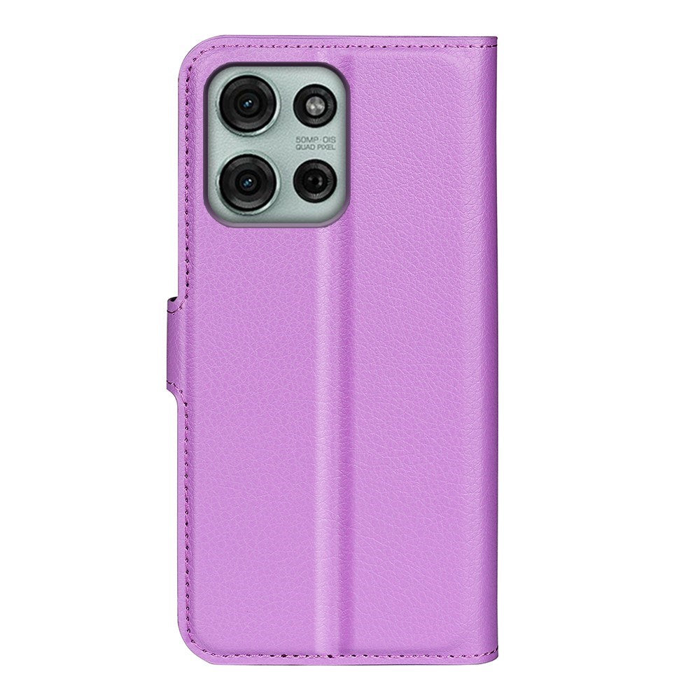 EIDERWOOD Motorola Moto G75 (5G) Konstläder Flip Fodral m. Korthållare & Ställfunktion - Lila