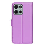 EIDERWOOD Motorola Moto G75 (5G) Konstläder Flip Fodral m. Korthållare & Ställfunktion - Lila