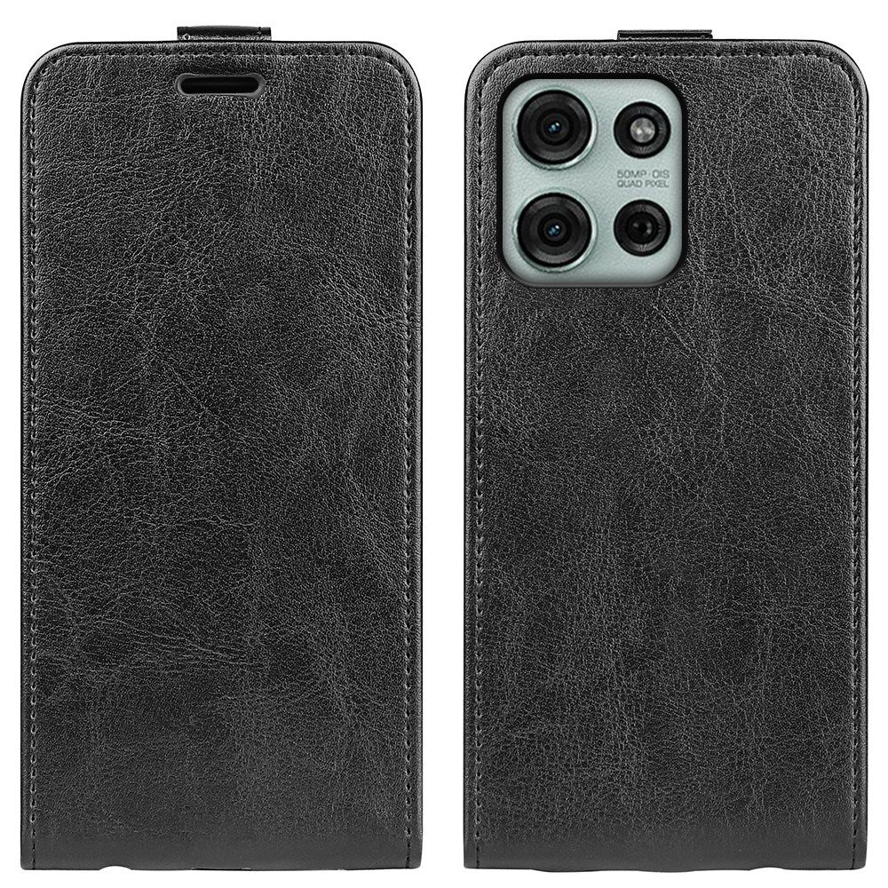 EIDERWOOD Motorola Moto G75 5G Fodral med Kortfack – Vertikal Flip Konstläder Fodral - Svart