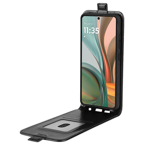 EIDERWOOD Motorola Moto G75 5G Fodral med Kortfack – Vertikal Flip Konstläder Fodral - Svart
