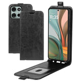 EIDERWOOD Motorola Moto G75 5G Fodral med Kortfack – Vertikal Flip Konstläder Fodral - Svart