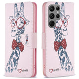 EIDERWOOD Samsung Galaxy S25 Ultra Konstläder Fodral med Plånbok och Stativfunktion - Giraff