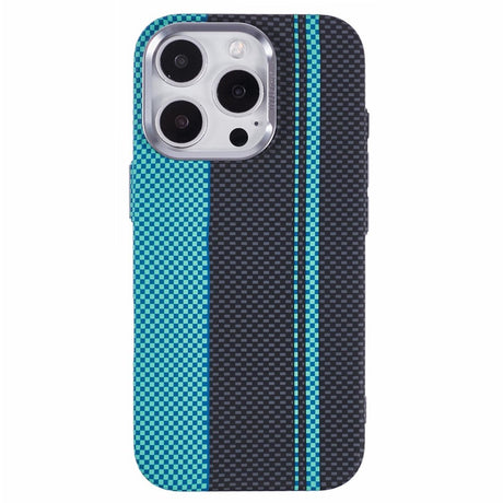 EIDERWOOD Mönstrad Carbon Skal - iPhone 16 Pro - MagSafe Kompatibel - Blue/Black