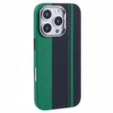 EIDERWOOD Mönstrad Carbon Skal - iPhone 16 Pro - MagSafe Kompatibel - Green/Black