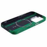 EIDERWOOD Mönstrad Carbon Skal - iPhone 16 Pro - MagSafe Kompatibel - Green/Black