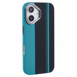EIDERWOOD Mönstrad Carbon Skal - iPhone 16 - MagSafe Kompatibel - Blue/Black