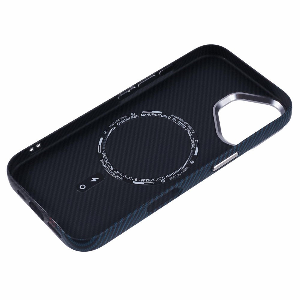 EIDERWOOD Mönstrad Carbon Skal - iPhone 16 - MagSafe Kompatibel - Dark Colored Pattern
