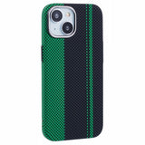 EIDERWOOD Mönstrad Carbon Skal - iPhone 15 - MagSafe Kompatibel - Green/Black
