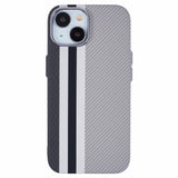 EIDERWOOD Mönstrad Carbon Skal - iPhone 15 - MagSafe Kompatibel - Grey Stripes