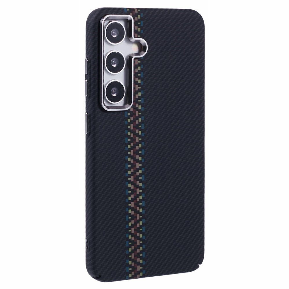 EIDERWOOD Mönstrad Carbon Skal - Samsung Galaxy S24 - MagSafe Kompatibel - Dark ZigZag Pattern