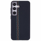 EIDERWOOD Mönstrad Carbon Skal - Samsung Galaxy S24 - MagSafe Kompatibel - Dark ZigZag Pattern